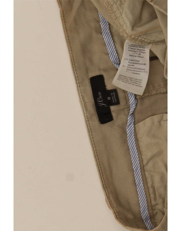 Pantaloncini chino da donna J. Crew US 8 medi W32 cotone beige