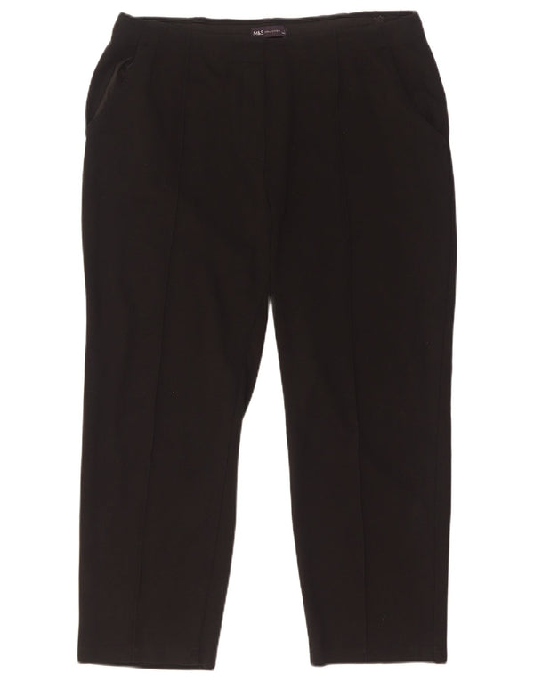 Pantaloni corti dritti da donna Marks & Spencer UK 14 Large W33 L25 Neri