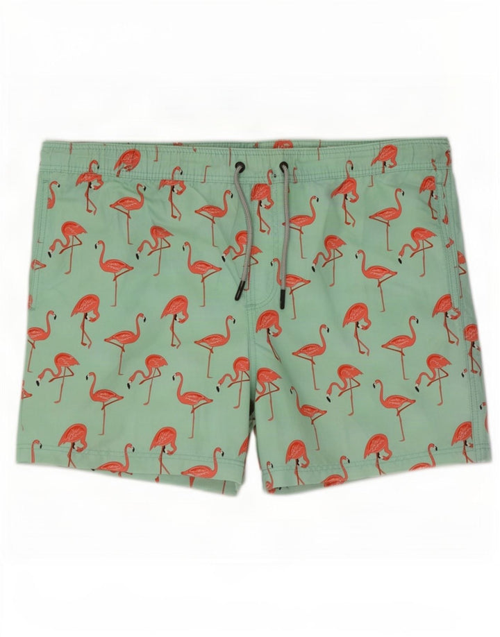 Pantaloncini da bagno grafici da uomo Jack & Jones XS verde poliestere