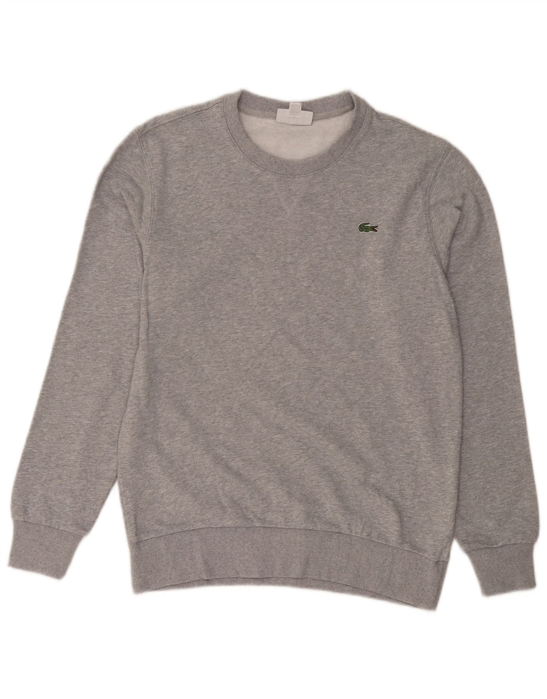 Felpa da uomo Lacoste maglione taglia 41 grande cotone grigio
