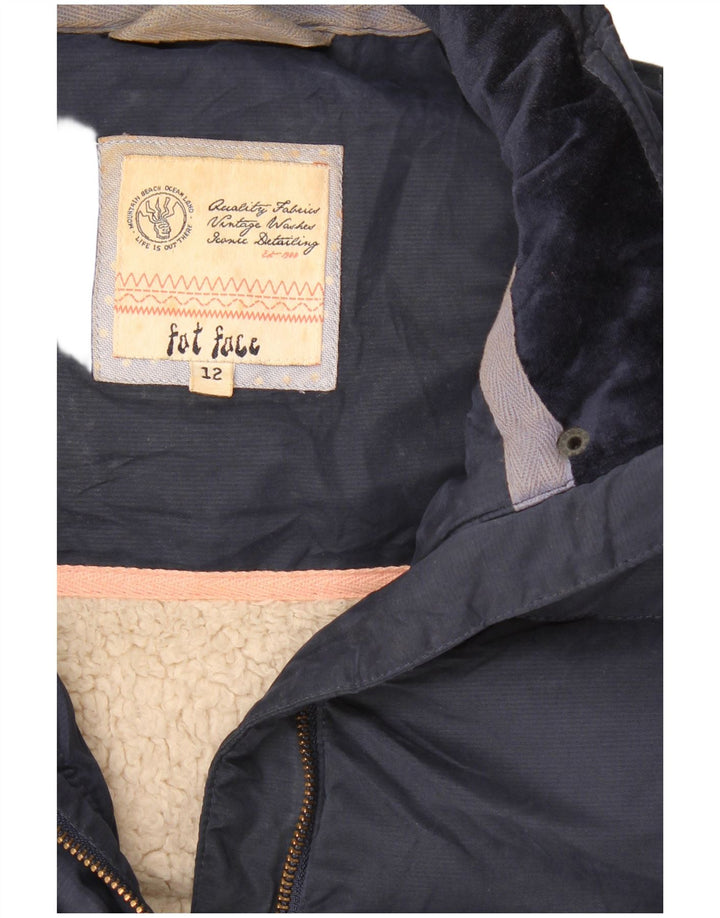 Gilet imbottito in sherpa da donna Fat Face UK 12 medio poliestere blu navy