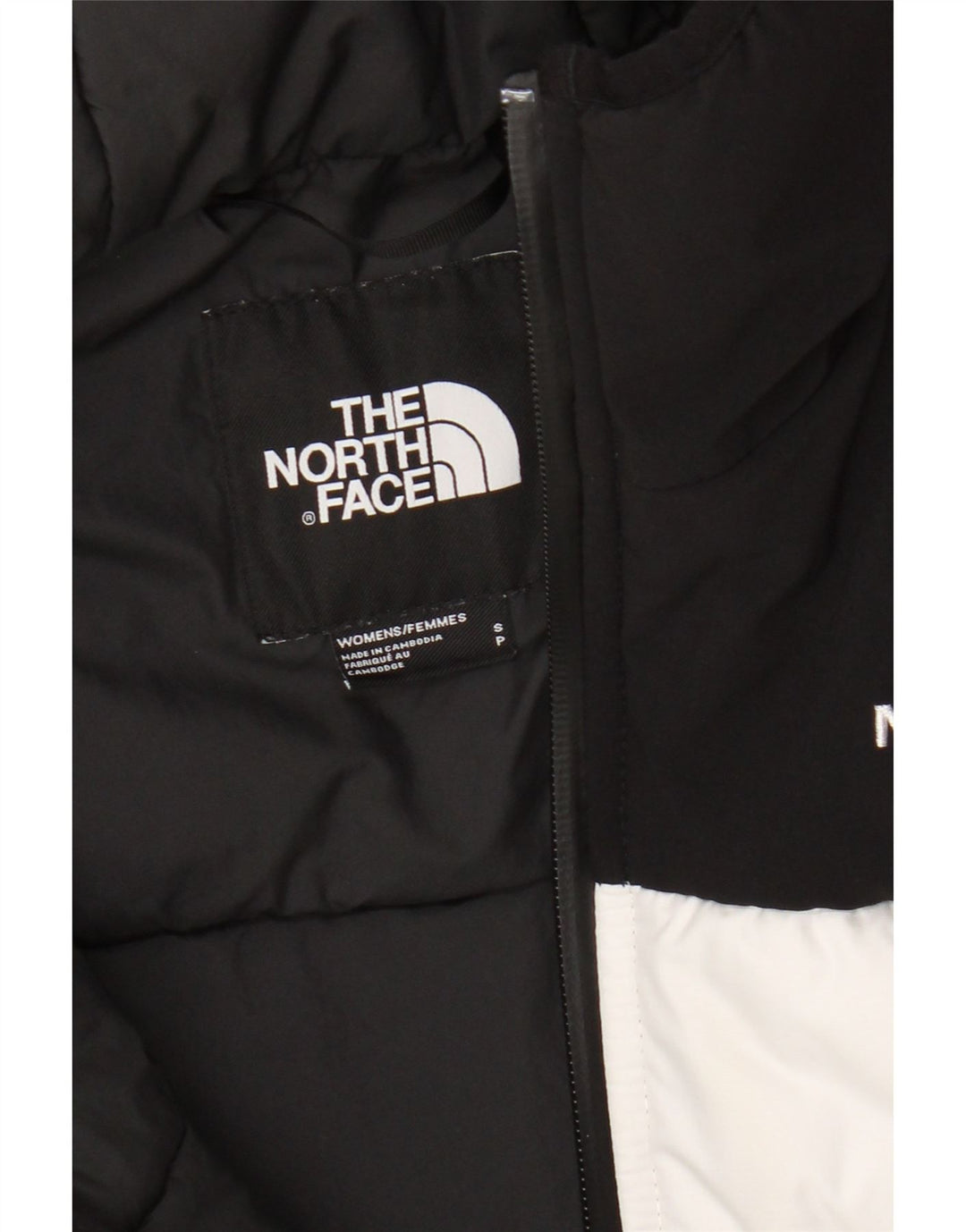 Giacca imbottita con cappuccio da donna The North Face UK 10 Small White Colourblock