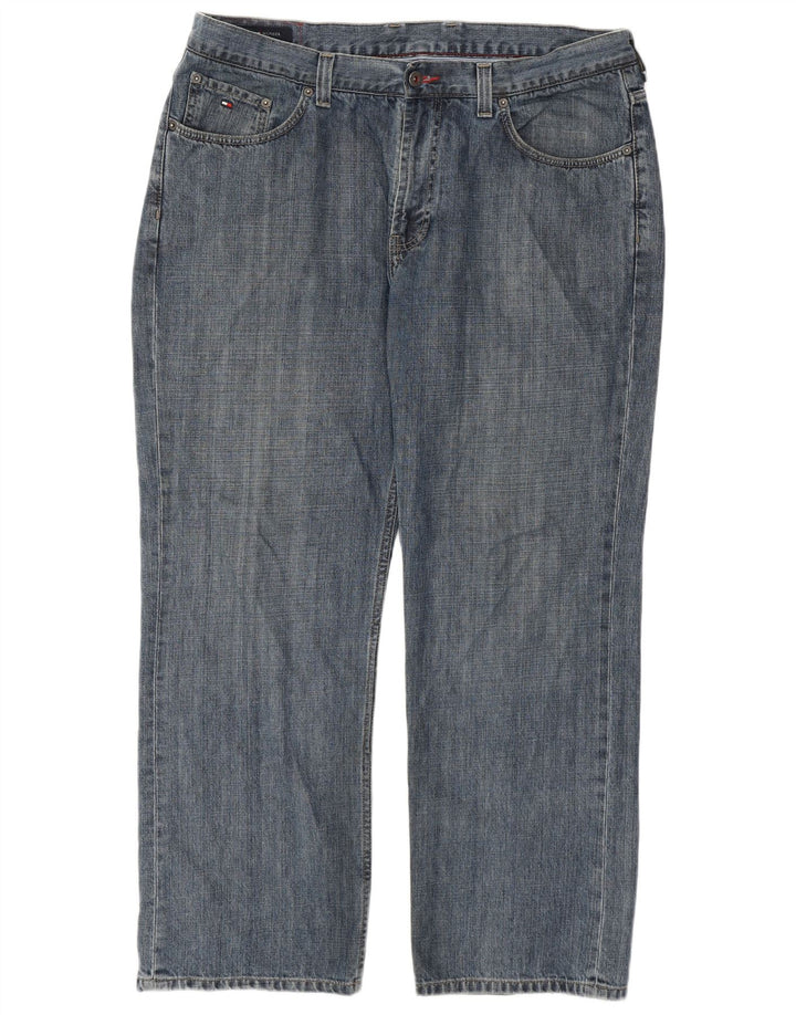 TOMMY HILFIGER Jeans dritti da uomo W38 L30 cotone blu