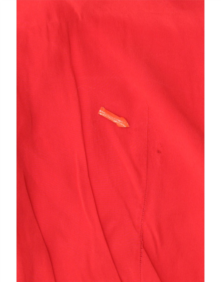 Camicetta camicia da donna Andrea Mare UK 16 grande seta rossa