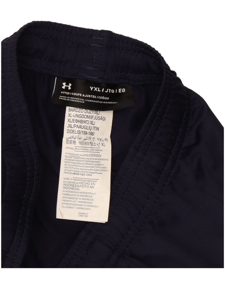Pantaloni da tuta da ragazzo Under Armour 13-14 anni XL poliestere blu navy