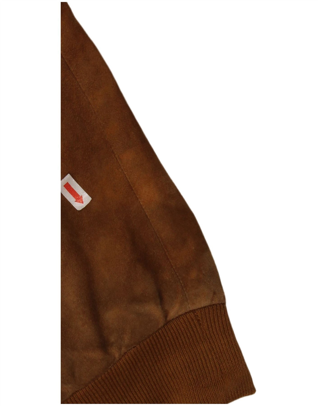 Giubbotto bomber vintage in pelle scamosciata da uomo UK 42 XL Marrone