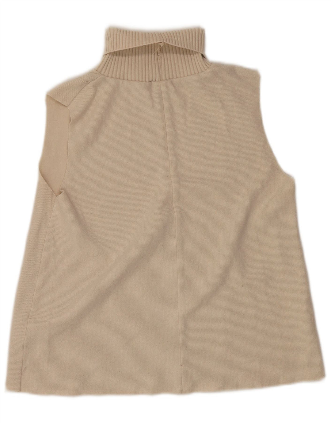 Canotta canotta Zara da donna con collo alto UK 14 poliestere medio bianco sporco