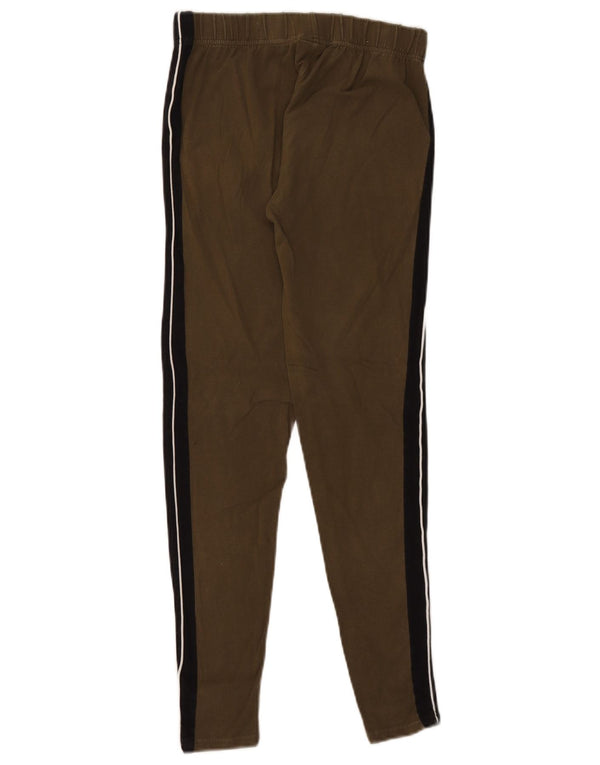 Leggings da donna Ellesse UK 12 cotone color block color kaki medio