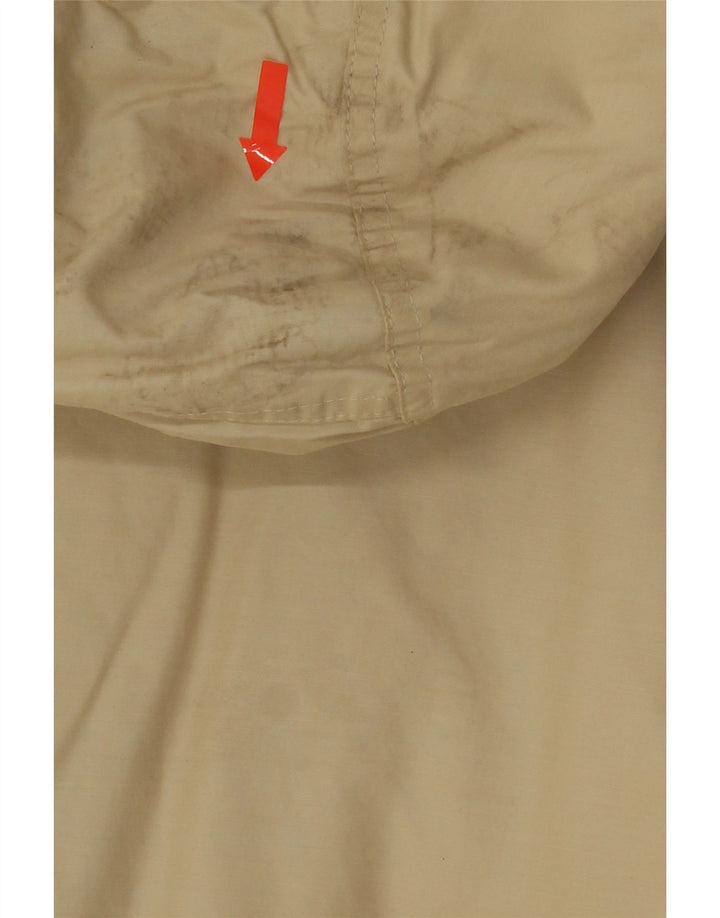 Giacca a vento con cappuccio da uomo Fila UK 36 piccola in cotone beige