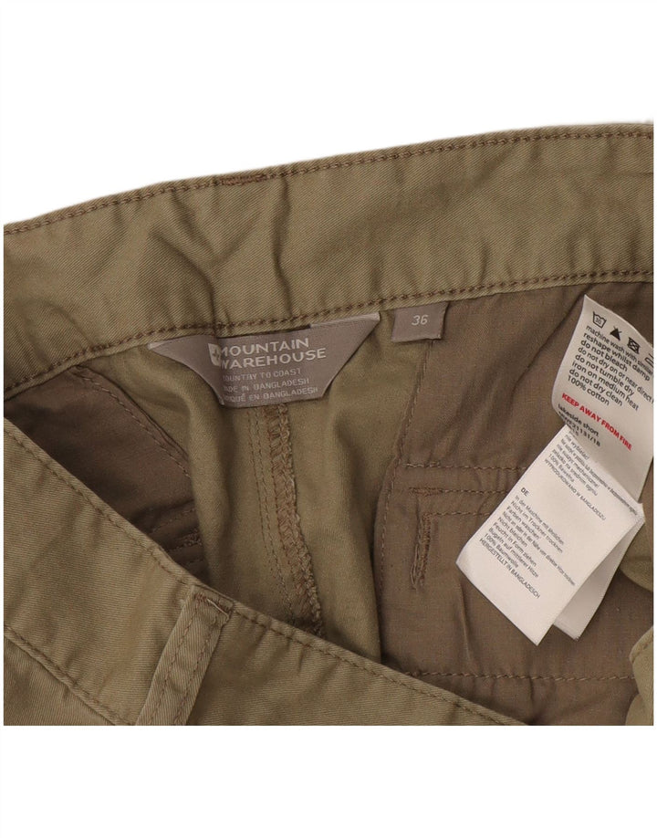 Pantaloncini cargo da uomo Mountain Warehouse W36 grandi in cotone beige