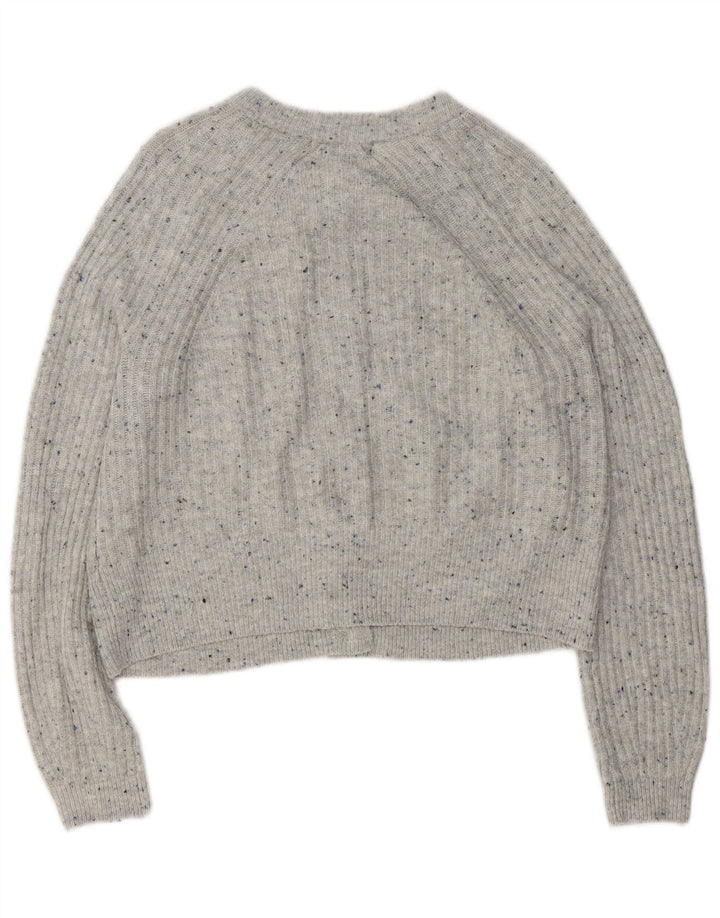 Maglione cardigan da donna Marks & Spencer UK 14 Acrilico screziato grigio medio