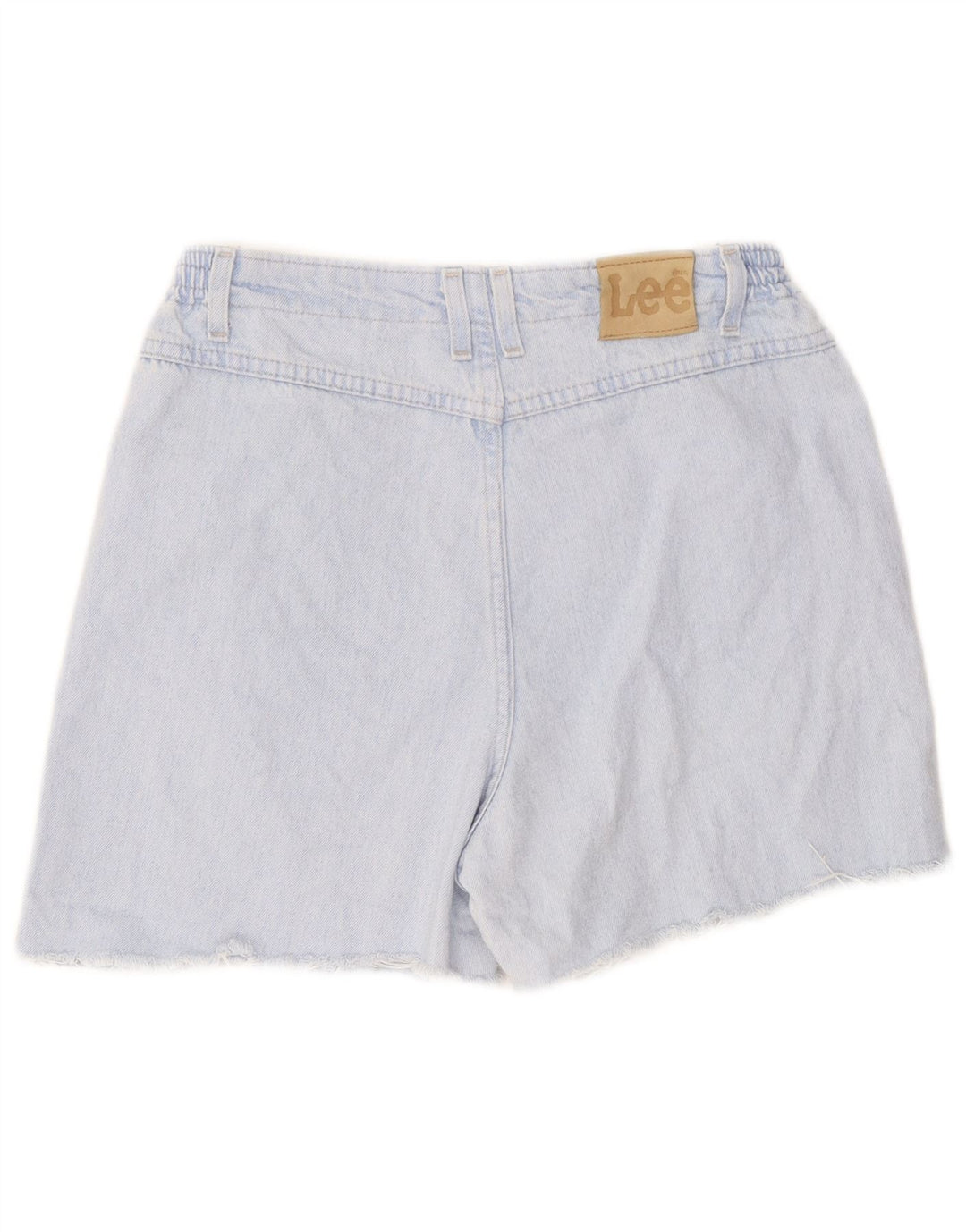 Pantaloncini di jeans a vita alta da donna Lee W30 Blu medio