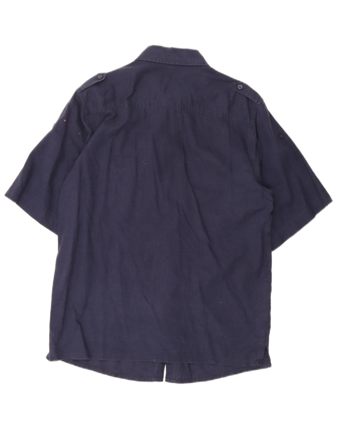 Camicia militare a maniche corte da uomo Fila blu navy medio