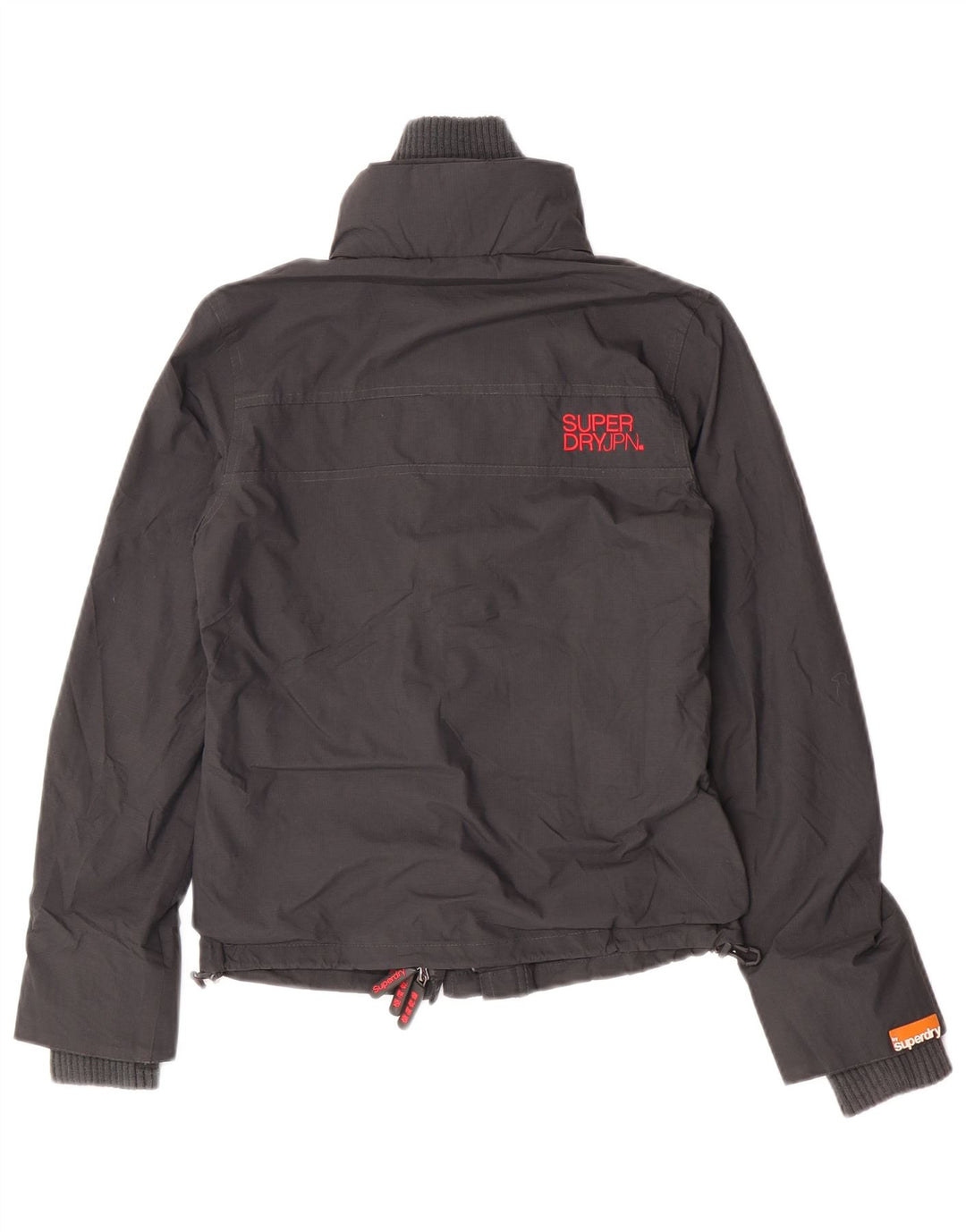 Giacca antipioggia grafica da donna Superdry UK 10 Small nylon grigio