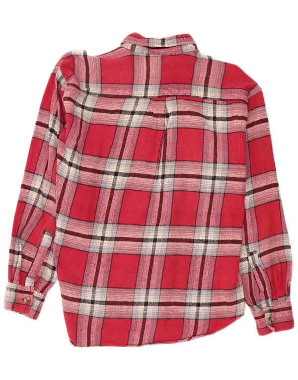 S.S.Shirties Camicia da uomo in flanella di cotone a quadri rosa grande
