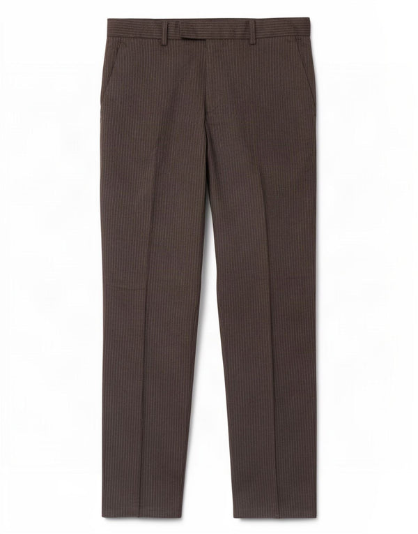 Pantaloni da abito slim fit da uomo Marks & Spencer W30 L31 gessato grigio