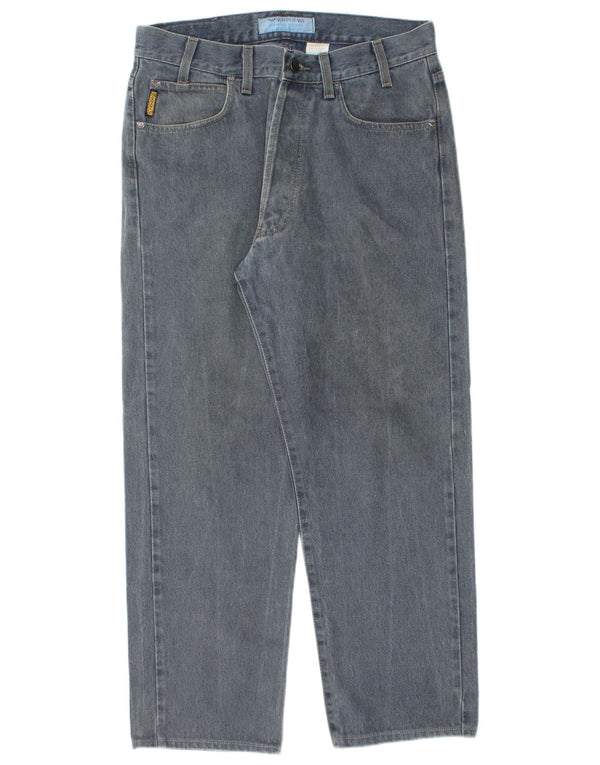 Jeans dritti da uomo Armani W33 L27 cotone blu