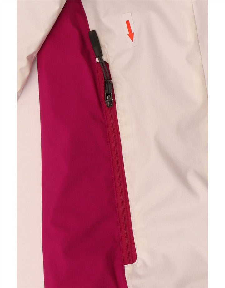 Giacca antipioggia Columbia Interchange da donna UK 16 grande nylon color block rosa