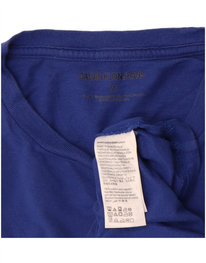 Maglietta grafica da uomo Calvin Klein Jeans Top in cotone blu medio