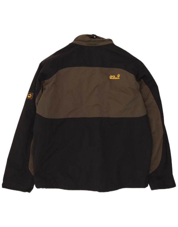 JACK WOLFSKIN Giacca a vento da uomo UK 40/42 Large Blu Navy Colorblock