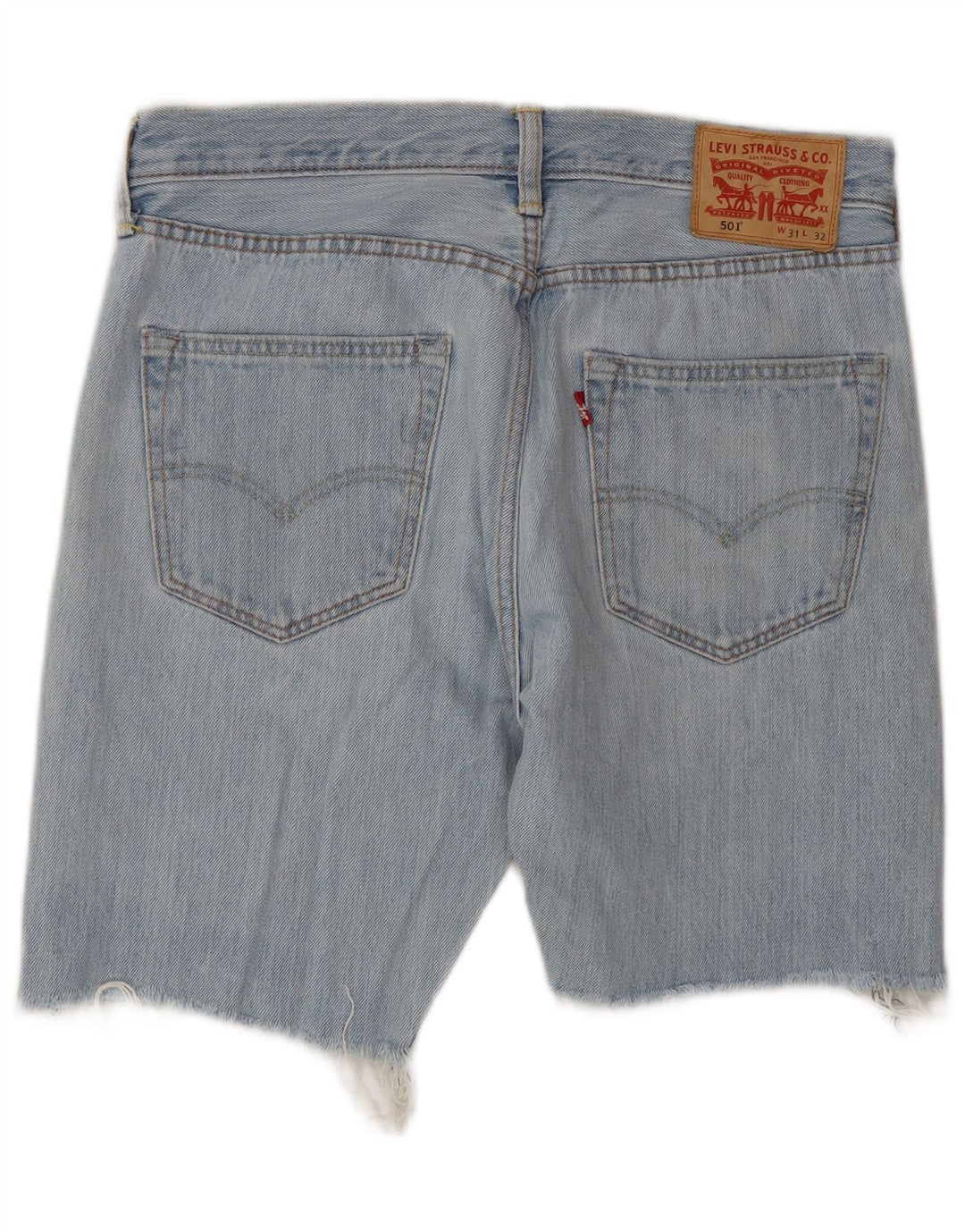 Pantaloncini di jeans Levi's 501 da uomo W31 in cotone blu medio