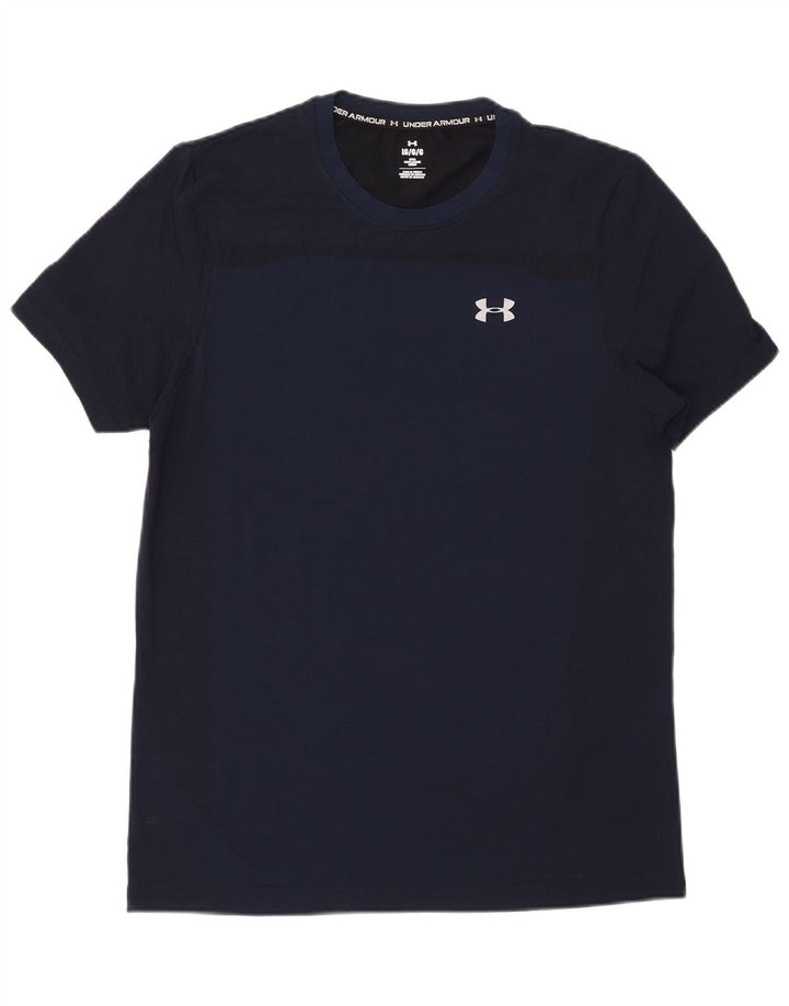 T-shirt da uomo Under Armour Top grande in nylon blu navy