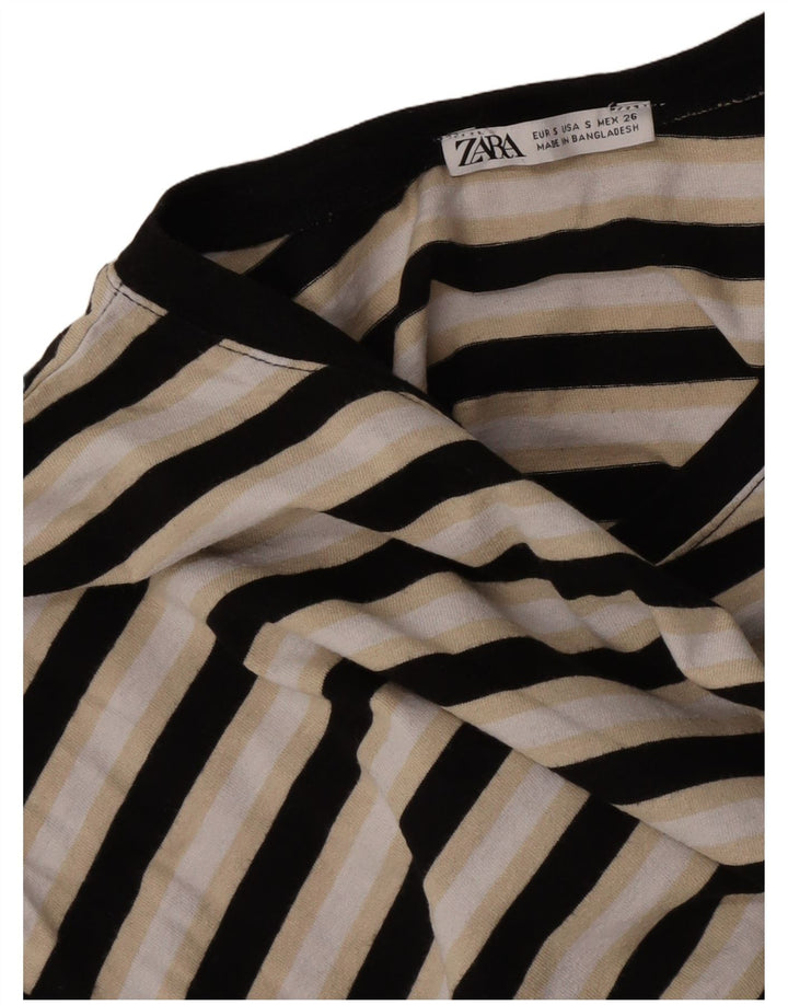 T-shirt oversize da donna Zara UK 10 piccola a righe multicolore