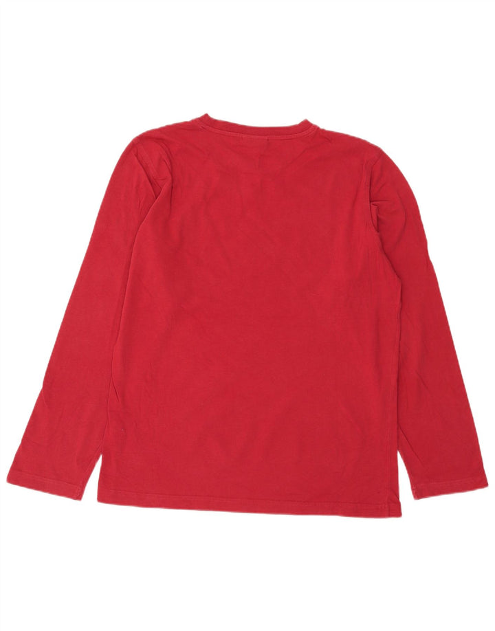 North Sails Maglia grafica da uomo a maniche lunghe grande in cotone rosso