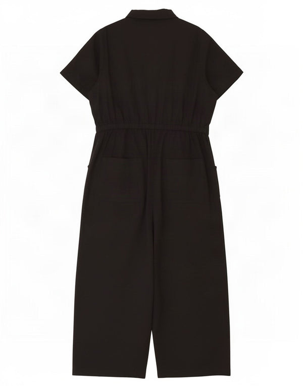 Tuta a maniche corte da donna Lucy & Yak UK 26 5XL cotone nero