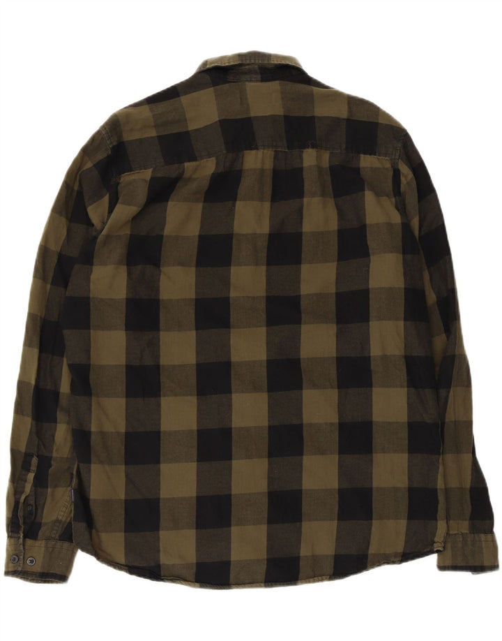 Camicia da uomo in flanella Jack & Jones XL in cotone a quadri kaki