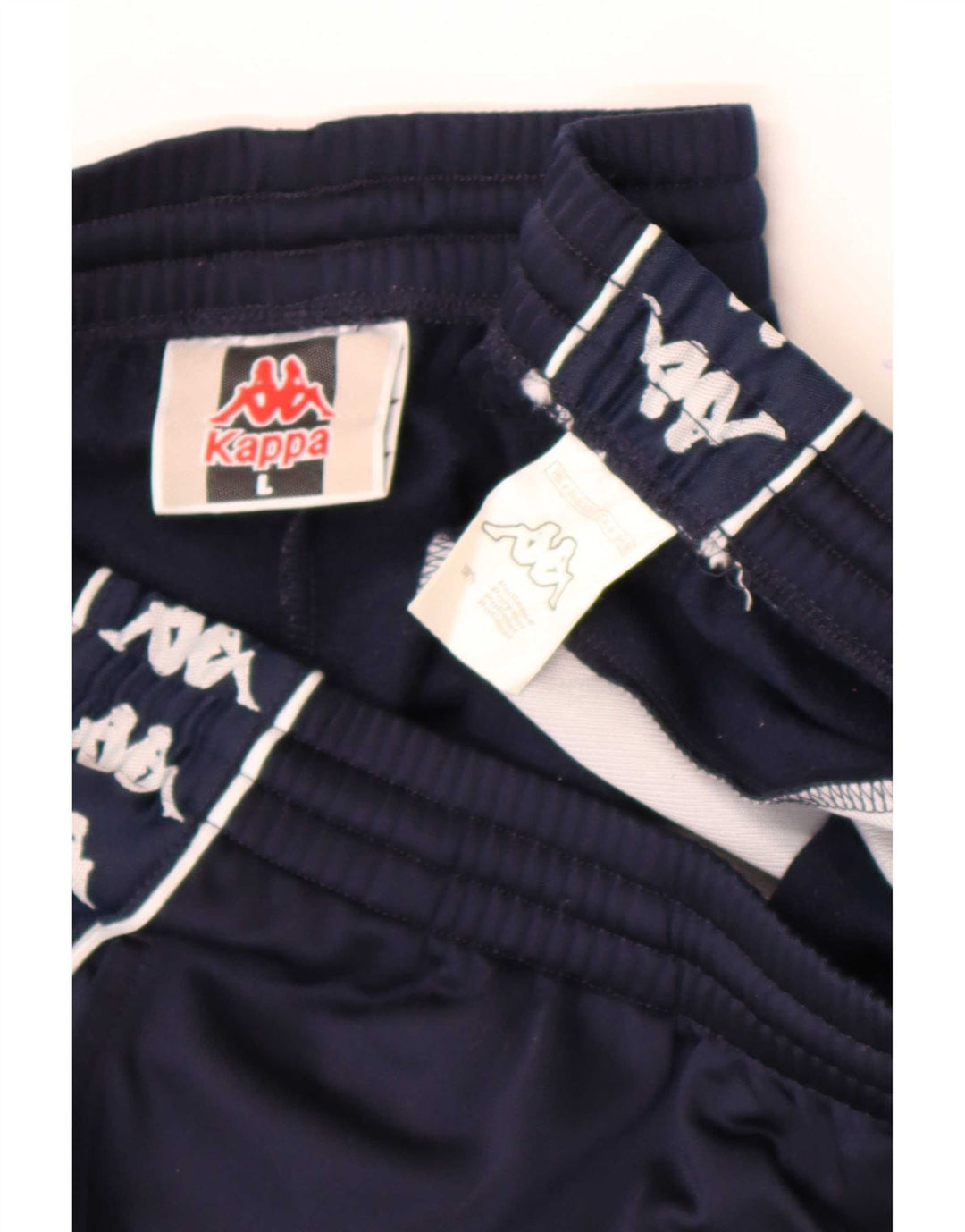 Pantaloni da tuta con grafica Kappa da uomo, grandi, in poliestere blu navy