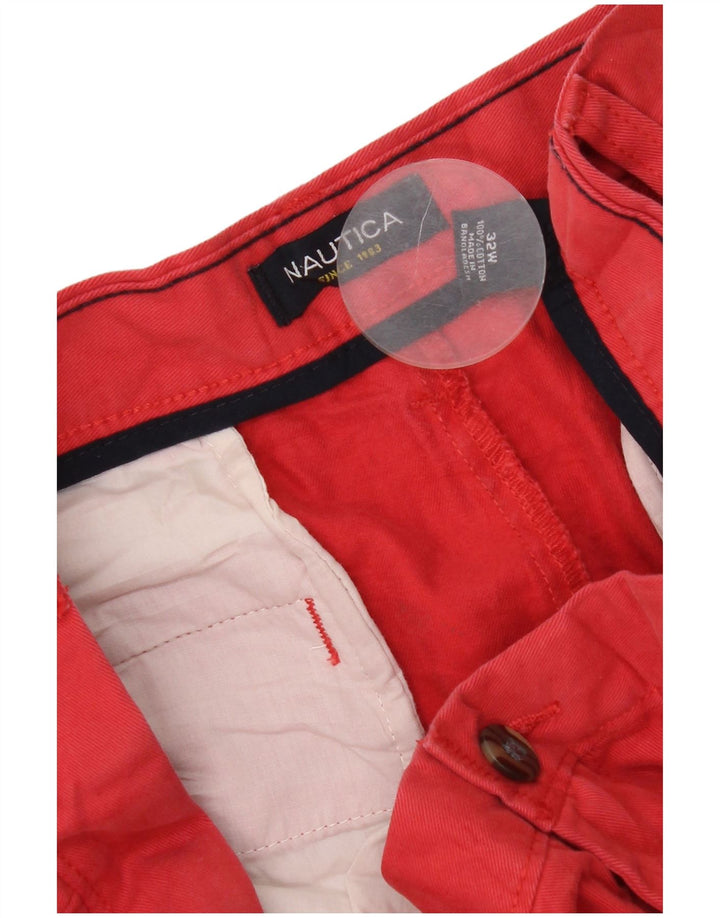 Pantaloncini chino da uomo Nautica W32 cotone rosso medio