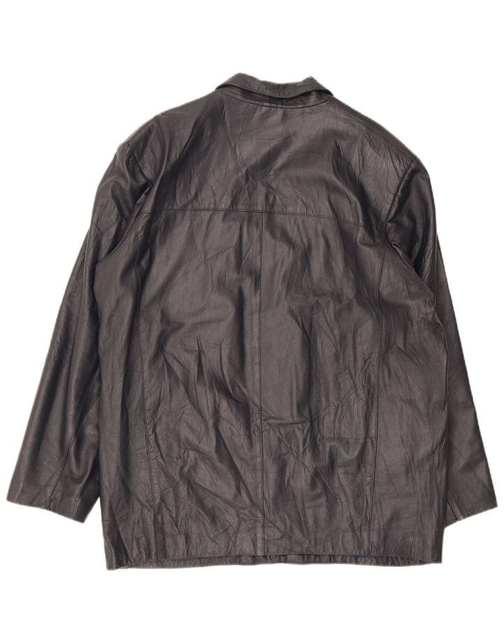 Giacca in pelle da uomo Kiros IT 54 2XL Blu Navy