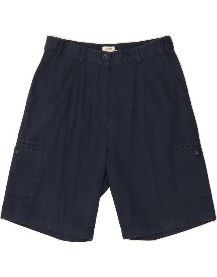 L.L.BEAN Womens Original Fit Cargo Shorts US 10 Large W28  Navy Blue Vintage L.L.Bean and Second-Hand L.L.Bean from Messina Hembry 