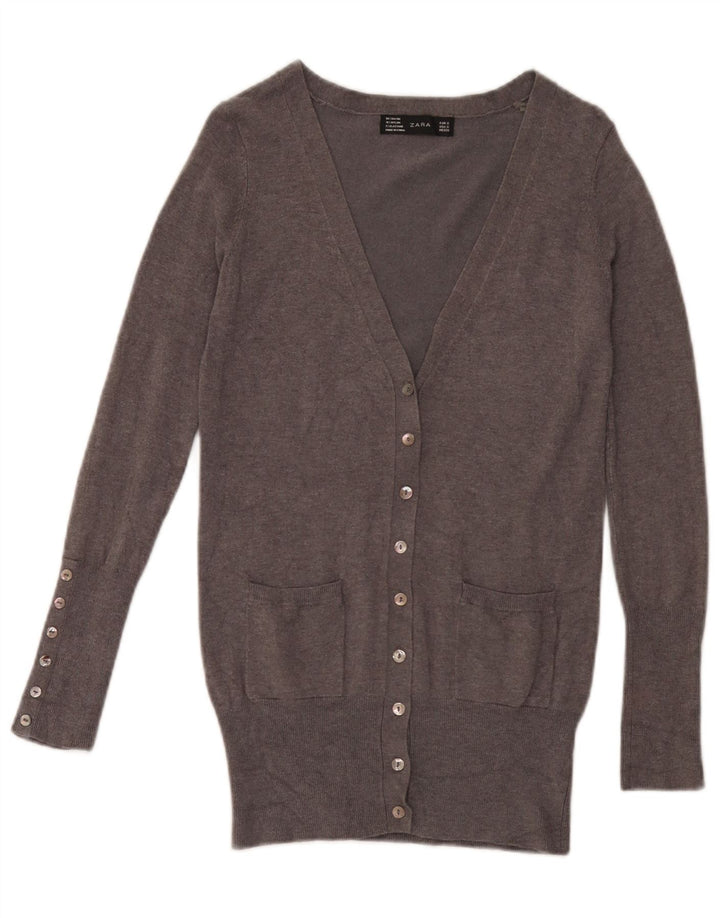 Maglione cardigan da donna Zara UK 10 piccolo grigio
