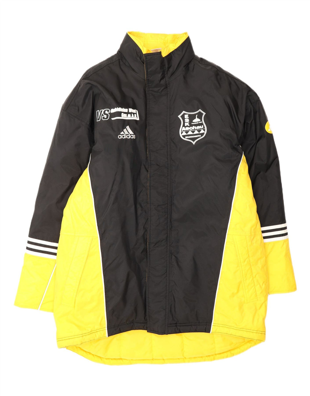 Giacca a vento grafica da uomo ADIDAS UK 44/46 Large Black Colourblock