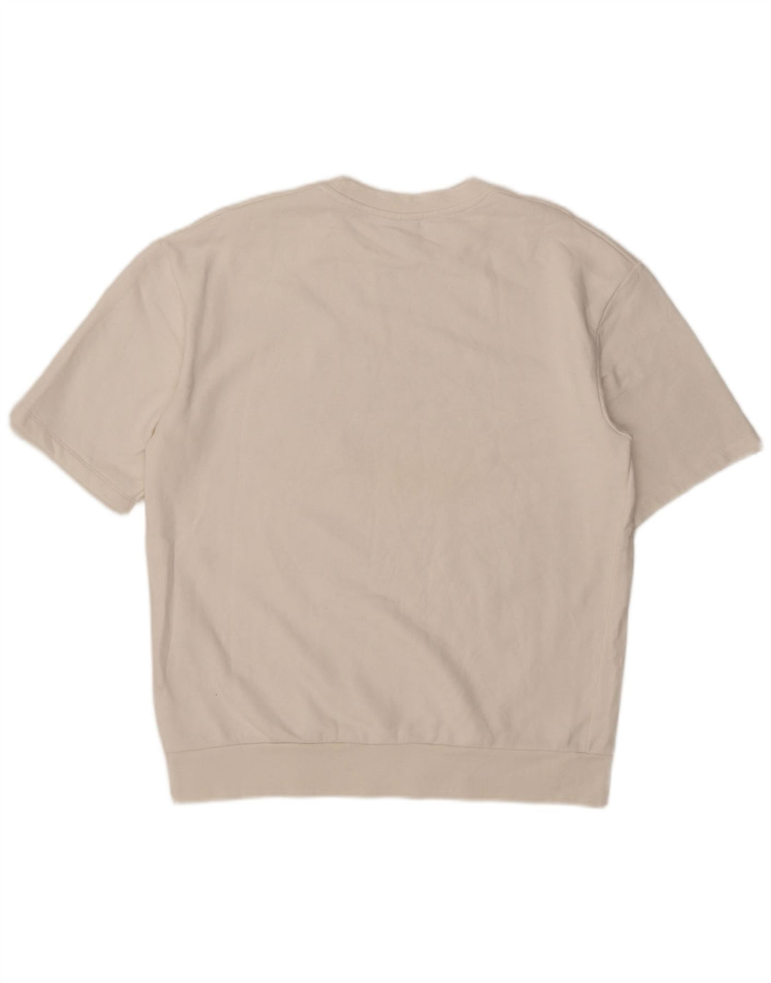 Felpa grafica da uomo a maniche corte Zara, maglione grande, cotone bianco