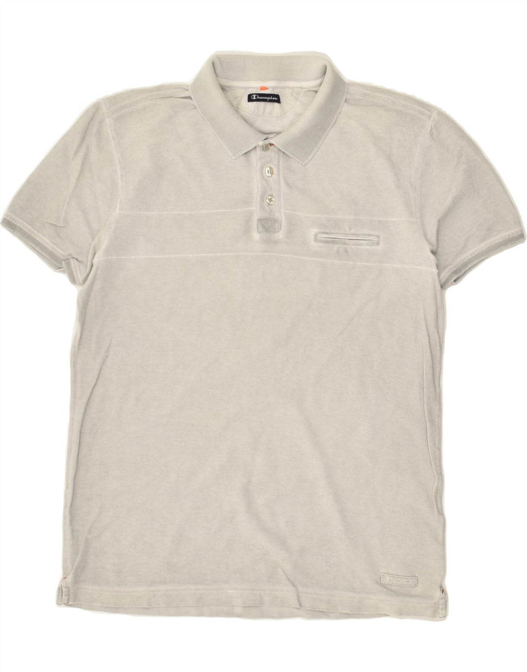 CHAMPION Mens Polo Shirt Medium Grey | Vintage Champion | Thrift | Second-Hand Champion | Used Clothing | Messina Hembry 