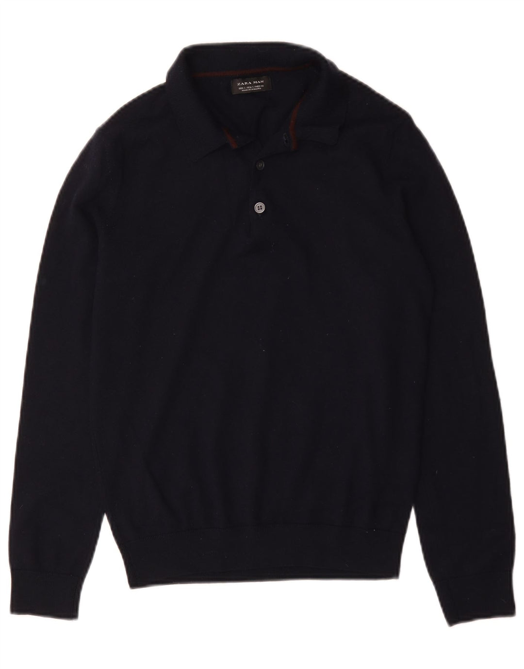 Maglione Zara da uomo con collo alto piccolo blu navy
