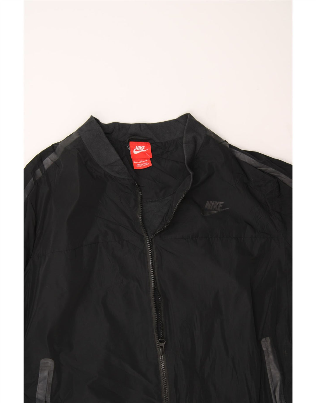 NIKE Womens Oversized Tracksuit Top Jacket UK 18 XL Black Polyester Vintage Nike and Second-Hand Nike from Messina Hembry 