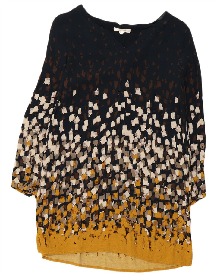 Abito a trapezio con maniche a 3/4 da donna White Stuff UK 12 Medio blu navy geometrico