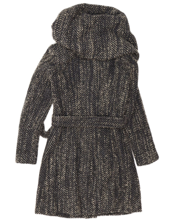 Cappotto Zara da donna UK 6 XS poliestere grigio a spina di pesce