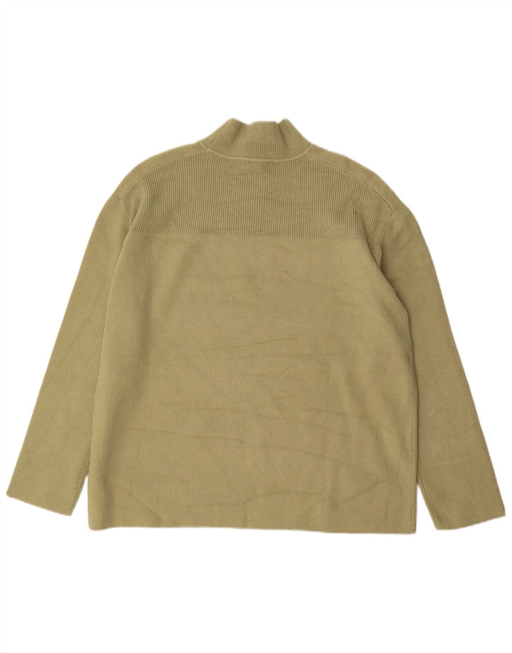 Maglione maglione a collo alto da donna Marks & Spencer UK 14 medio cachi