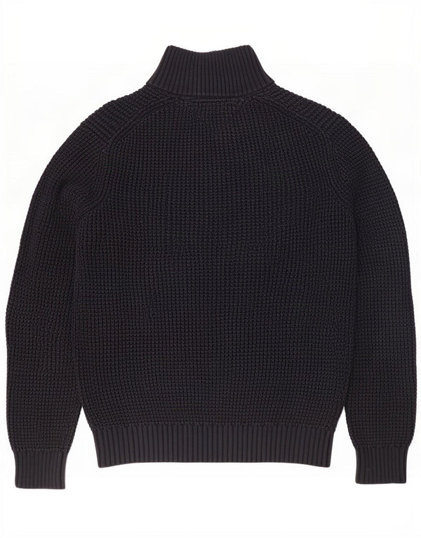 Tommy Hilfiger Maglione da uomo con collo abbottonato XL in cotone blu navy