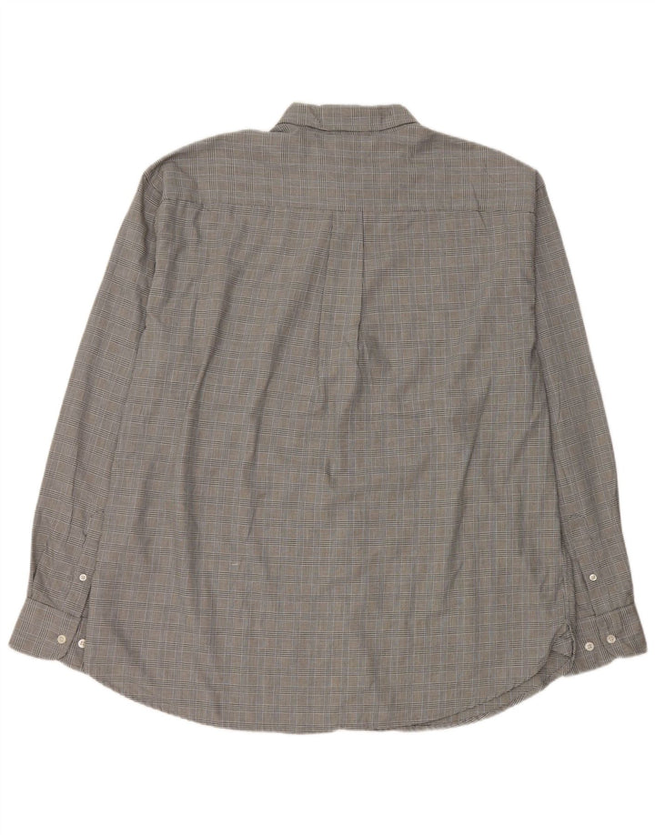 DOCKERS Camicia da uomo Stain Defender XL in cotone a quadri grigio