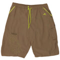 Pantaloncini da bagno grafici da uomo Adidas grandi in nylon kaki