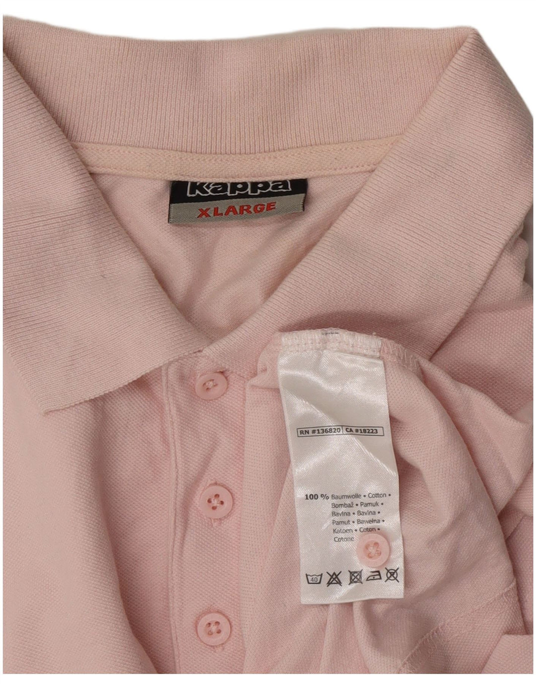 Polo Kappa Uomo XL Rosa Cotone
