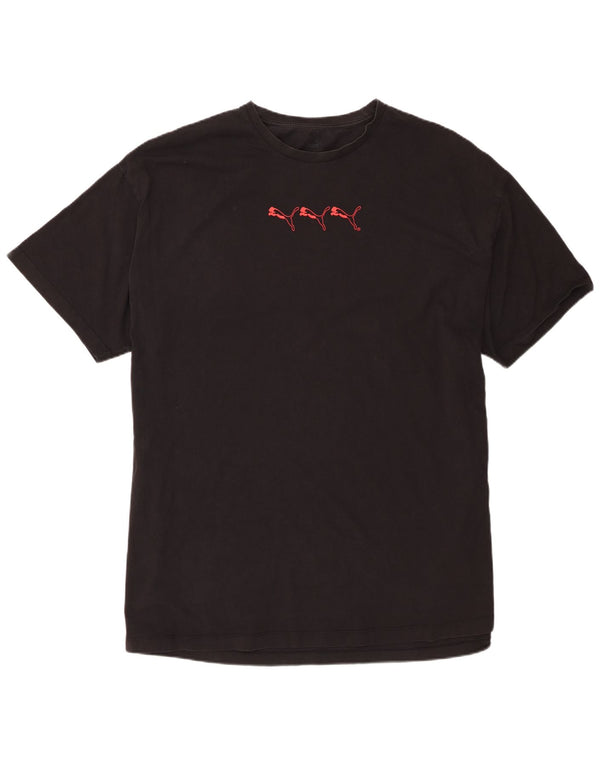 T-shirt da uomo Puma Top XL in cotone nero