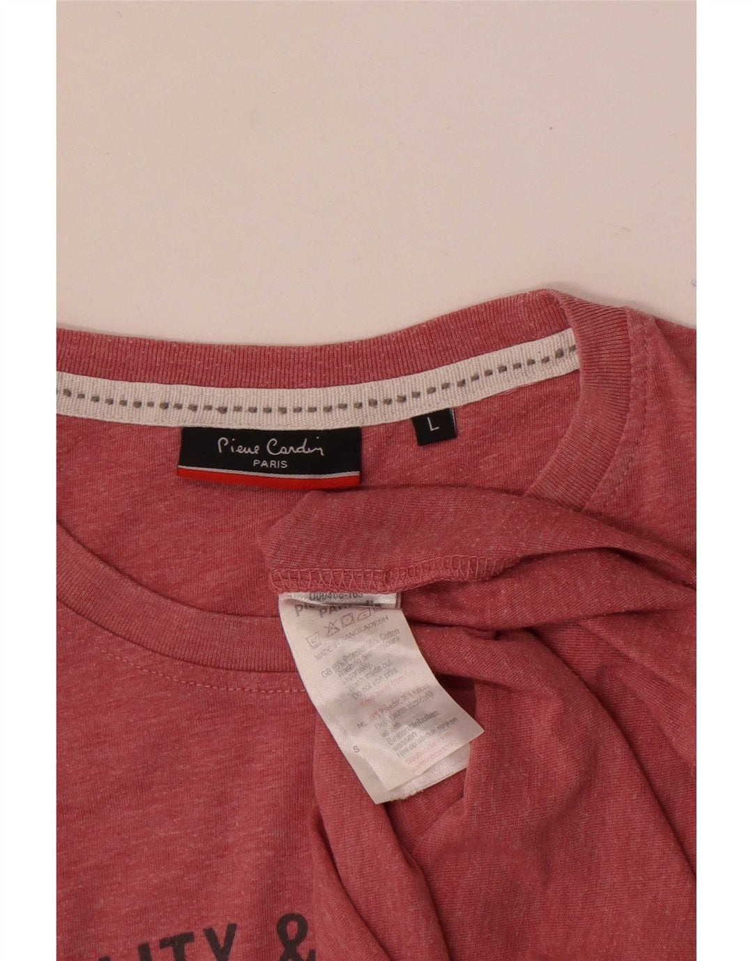 Pierre Cardin T-shirt grafica da uomo Top grande poliestere rosa