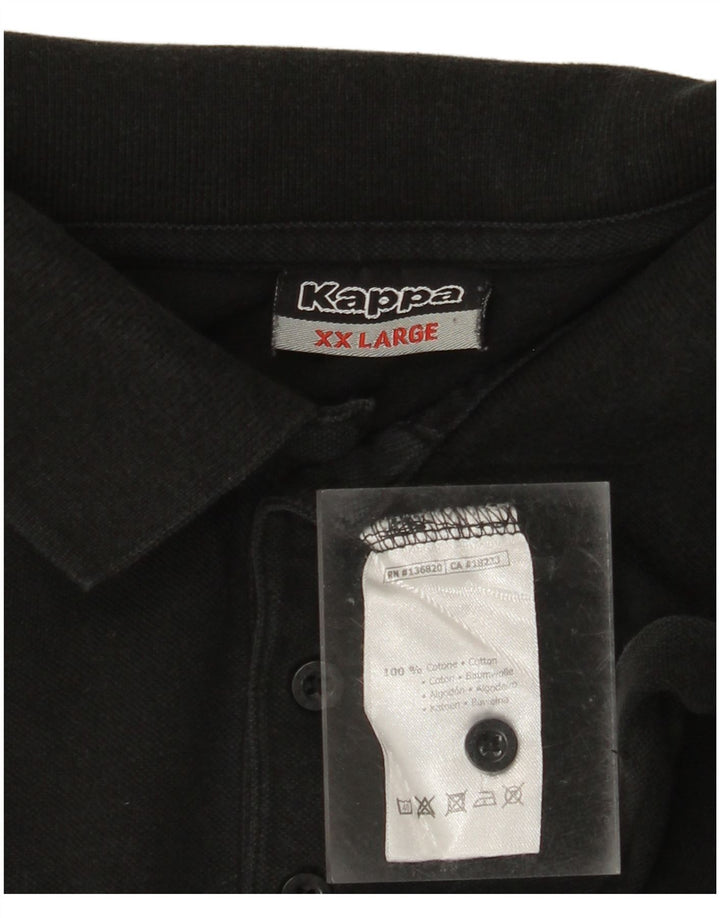 Polo da uomo KAPPA 2XL in cotone nero